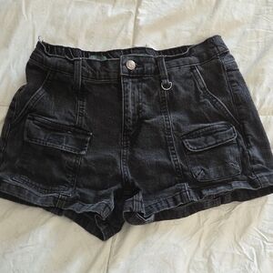 Wild Fable Black Cargo Denim Shorts Small